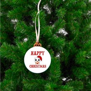 Ornament Tree Holiday Happy Christmas Harry Potter Hedwig Wood Round Handmade